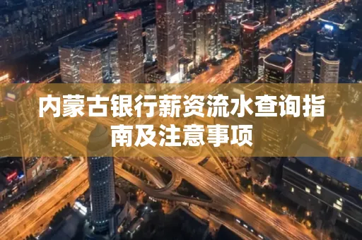 内蒙古银行薪资流水查询指南及注意事项