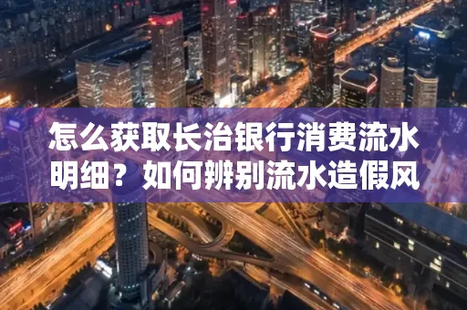怎么获取长治银行消费流水明细?如何辨别流水造假风险?