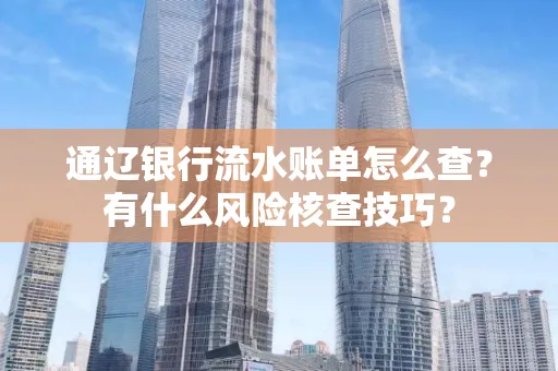 通辽银行流水账单怎么查?有什么风险核查技巧?