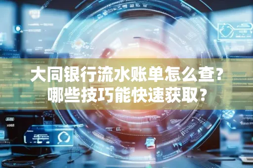 大同银行流水账单怎么查?哪些技巧能快速获取?