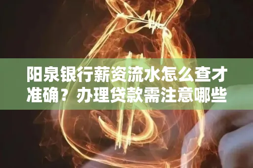 阳泉银行薪资流水怎么查才准确?办理贷款需注意哪些细节?