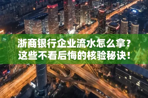 浙商银行企业流水怎么拿？这些不看后悔的核验秘诀！