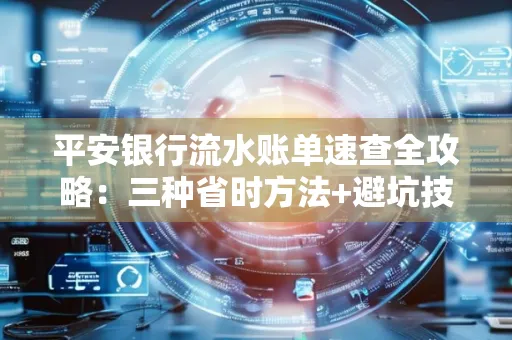 平安银行流水账单速查全攻略:三种省时方法+避坑技巧