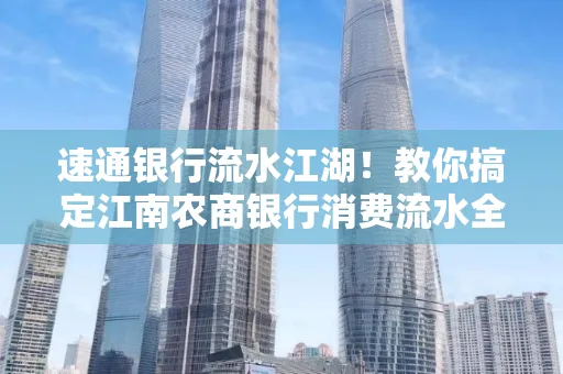 速通银行流水江湖!教你搞定江南农商银行消费流水全攻略+防坑指南