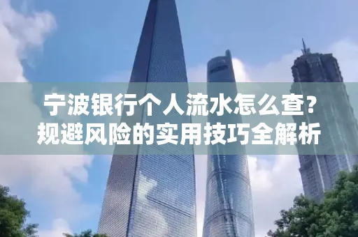 宁波银行个人流水怎么查？规避风险的实用技巧全解析