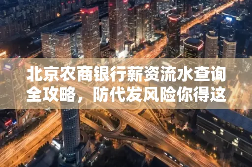 北京农商银行薪资流水查询全攻略,防代发风险你得这样做