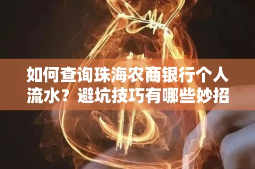 如何查询珠海农商银行个人流水?避坑技巧有哪些妙招?