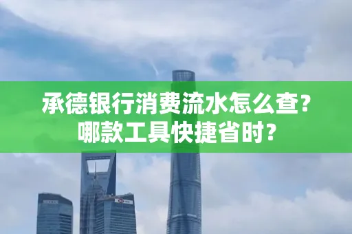 承德银行消费流水怎么查？哪款工具快捷省时？