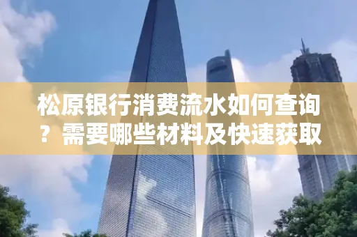 松原银行消费流水如何查询?需要哪些材料及快速获取方法?