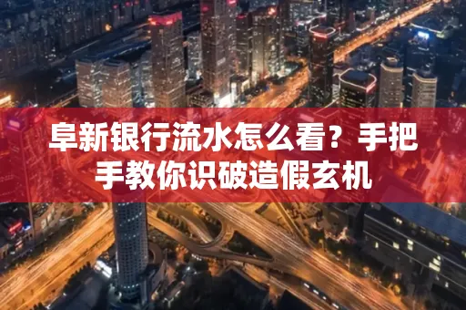 阜新银行流水怎么看？手把手教你识破造假玄机