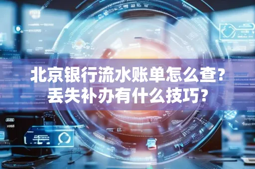 北京银行流水账单怎么查?丢失补办有什么技巧?