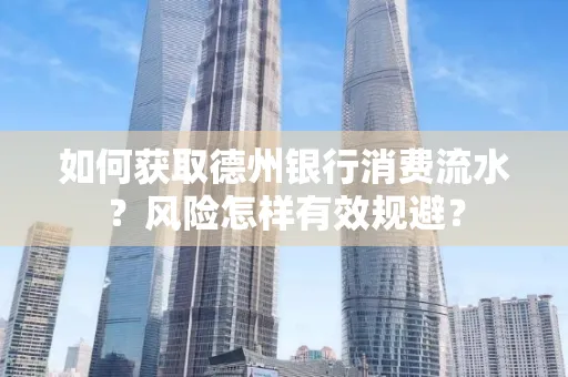 如何获取德州银行消费流水?风险怎样有效规避?