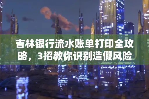吉林银行流水账单打印全攻略,3招教你识别造假风险