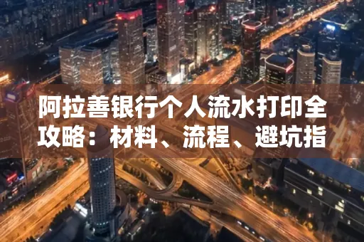 阿拉善银行个人流水打印全攻略:材料、流程、避坑指南一网打尽