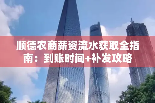 顺德农商薪资流水获取全指南：到账时间+补发攻略