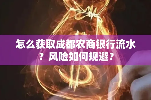 怎么获取成都农商银行流水?风险如何规避?
