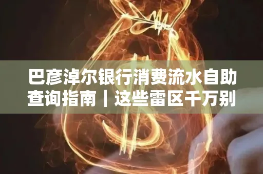 巴彦淖尔银行消费流水自助查询指南|这些雷区千万别踩